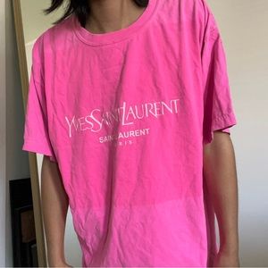Bootleg ysl neon pink tee